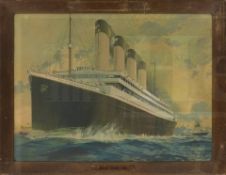 R.M.S. TITANIC: Montague Birrel Black, (1884-1940). Extremely rare and iconic lithographic pre-