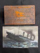 R.M.S. TITANIC: 20th Century English watercolour on paper of Titanic's Final Plunge. 10ins. x