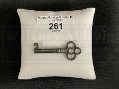 R.M.S. TITANIC - LILLIAN ASPLUND COLLECTION: Iron key recovered from the body of Third-Class