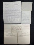 HARLAND AND WOLFF: Gustav William Wolff letter to J.C. Forth, thanking him for his letters,