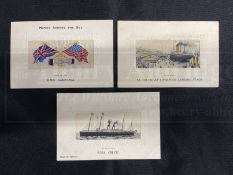 OCEAN LINER: Collection of seven silk postcards including R.M.S. Campania and S.S. Celtic. (7)