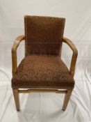 OCEAN LINER: 1930s Art Deco dining chair in the style of those used on board Cunard liners, weighted