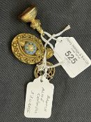 Yellow metal circular brooch by Alice Caviness, New York jewellery designer, tests as 9ct gold.