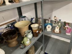 19th/20th cent. Ceramics & Glass: Collection of Studio Pottery to include an Iden Pottery vase,