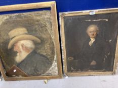 English School: 19th cent. Oil on canvas portrait of a gentleman in gilt frame. 16ins. x 20½ins.