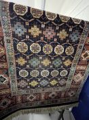 Carpets: 20th cent. Blue ground wool runner. 72ins. x 36ins.