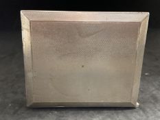 Hallmarked Silver: Asprey engine turned cigarette case. Approx. 4oz.