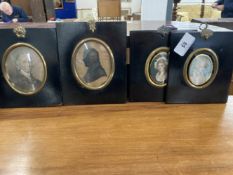 English School: 19th cent. Portrait painted miniatures one inscribed on verso, 'Lady Walpole',