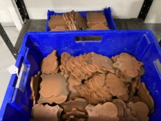 20th cent. Italian terracotta tiles. Approx. 250.