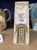 Trokia pottery vase decorated by Penny Black 1960s-1970s, marked to the base Trokia Cornwall and P.