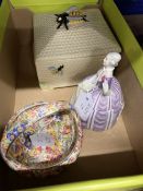 20th cent. Ceramics: Crown Devon honeycomb honey pot holder No. 558, Royal Winton 'Sunshine'