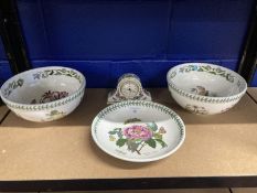 20th cent. Ceramics: Portmeirion Botanic Garden salad bowls, Mexican Lily and Christmas Rose,