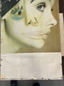 Jean Shrimpton poster signed by David Hockney and David Bailey, unframed. 27½ins. x 19ins. Plus