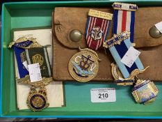Masonic/Buffaloes: Royal Antediluvian Order of Buffaloes five jewels pertaining to a member of the