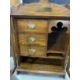 20th cent. Oak smokers companion glazed door, fitted interior of three drawers, pipe rack, storage - Image 3 of 7