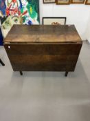 Late 18th cent. Oak single flap table on square legs single gate. Open 41½ins. x 39¼ins. x 28ins