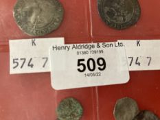 The Wexcombe Collection: Hammered silver Charles I sixpence MM triangle in circle 1641-43,