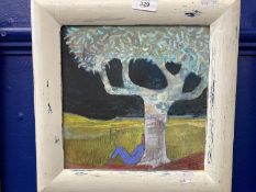 Lucy Raverat Siesta: Oil on panel, label to reverse Francis Kyle Gallery Lucy Raverat Siesta oil