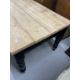 Edwardian painted oak table base with later top and small drawer. 46½ins. x 34ins. x 29ins. - Image 5 of 6