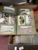 Postcards: Seven albums of Edwardian, humour, actors and actresses, European and GB, topography,