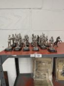 Models/Figures: Selection of white metal figures of British Army soldiers from various regiments.