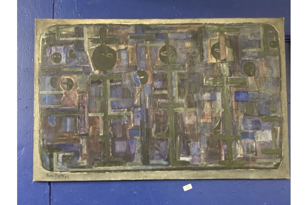 Fernando Pena Defillo: Oil on canvas, Requiem, signed lower left, bears label to reverse James - Image 1 of 2