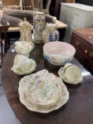20th cent. Ceramics: Foley pattern 2398 part tea set 20/21 pieces (one saucer missing), a Poole