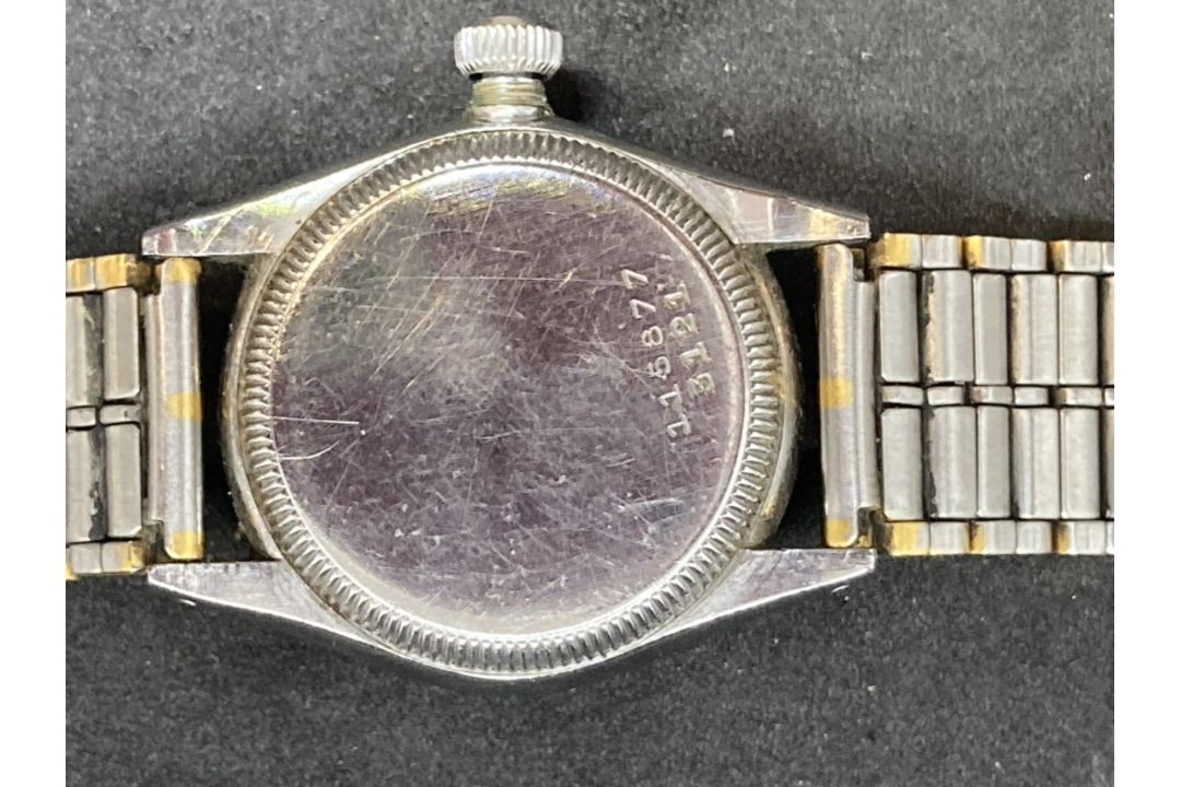 Watches: Rolex Oyster Speedking Precision wristwatch stainless steel case 28mm in diameter, silver - Image 2 of 3