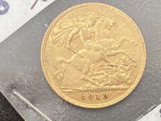 Gold Coins: Half Sovereign Edward VII 1910.