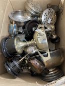 Platedware: Large collection of plated tankards and trophies relating to Caravan and Camping Club