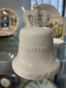 1936 Olympics commemorative bell, K.P.M. Berlin, inscribed Ich Rufe die Jugend der Welt 11