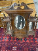 20th cent. Two tier mahogany dumb waiter on cabriole legs. 29ins. Plus Edwardian mahogany hanging