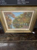 Eve Chantler: Mid 20th cent. Oil on board 'Caversham Court', signed bottom right, framed. 17ins. x