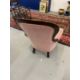 19th/20th cent. Mahogany library chair turned front supports with ceramic castors and plush velvet - Image 2 of 2