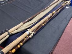 Angling/Fishing Equipment: Fishing rods, Hardy 12ft Matchmaker, three piece glass fibre, float
