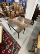 Late 18th cent. Oak single flap table on square legs single gate. Open 41½ins. x 39¼ins. x 28ins