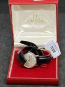 Watches: Gentlemen's stainless steel Omega Seamaster 600, manual wind, silver coloured baton dial on