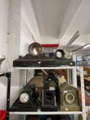 Clocks: Collection of Victorian and later marble/slate clocks and cases for restoration. (7)