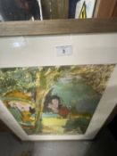 Margaret White: Watercolour framed and glazed 15ins. x 11½ins, oil on board river study Fabio Rojas,