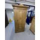 Early 20th cent. Art Nouveau pine wardrobe with single drawer below and stencilled decoration with - Image 1 of 3