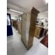 Early 20th cent. Art Nouveau pine wardrobe with single drawer below and stencilled decoration with - Image 3 of 3