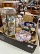 20th cent. Ceramics: A mixed selection including twelve Franklin Mint garden birds of the world