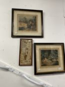 Antiquarian Engravings: 18th cent. Coloured engravings drawn by R. Westall and engraved by Bori
