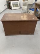 19th cent. Pine toolbox, two drawers to base.
