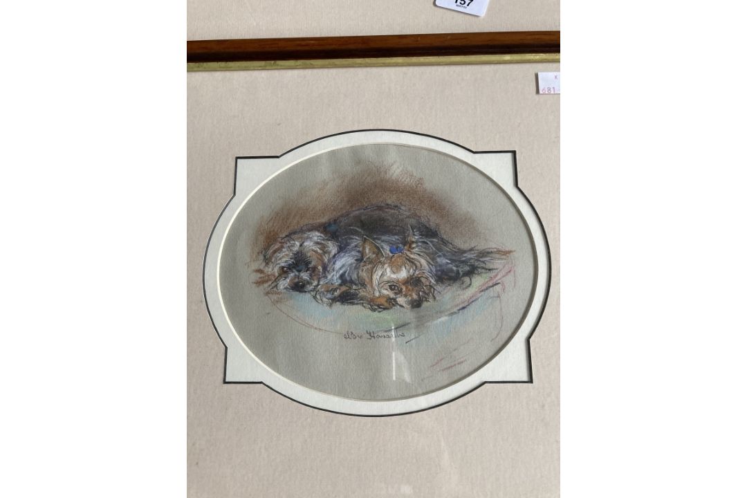 Nora Howarth: Pastels on paper, fox in undergrowth, signed, framed and glazed. 11ins. x 9ins. Jack - Image 2 of 3