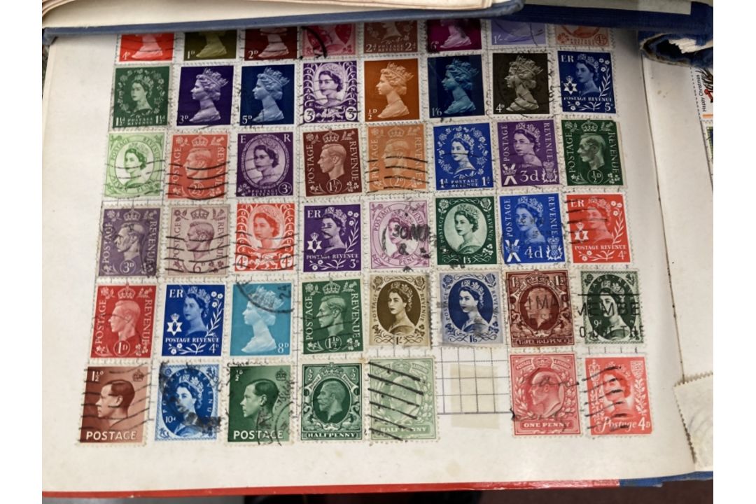 Stamps: Stanley Gibbons blue improved stamp album with hundreds of mainly used World stamps, nice - Image 6 of 6