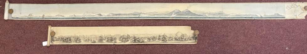 Grand Tour strip panoramic views published London July 1st 1820 by S. & J. Fuller 34 Rathbone Place,