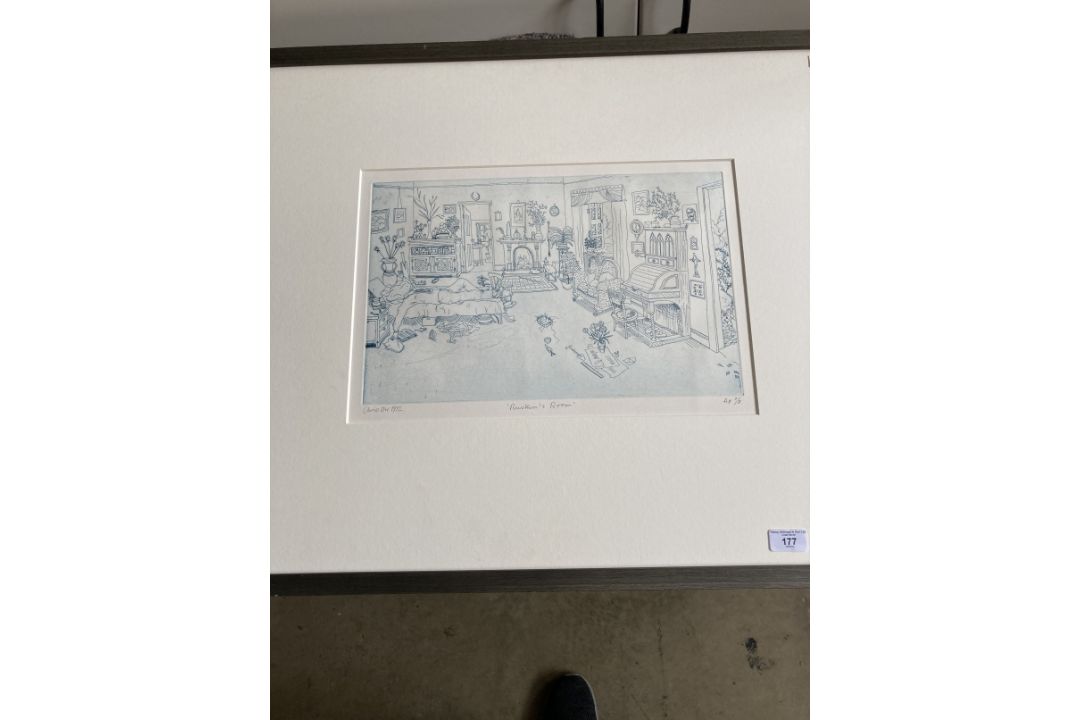 •Chris Orr MBE R.A. (b.1948): Etching, Ruskin's Room from Chris Orr's John Ruskin series, signed and