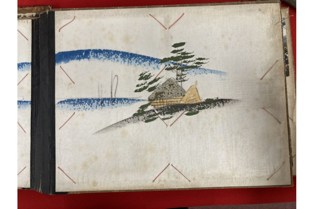 Postcards: Two albums, the first late 19th/early 20th cent. album with Japanned front and back - Image 4 of 6