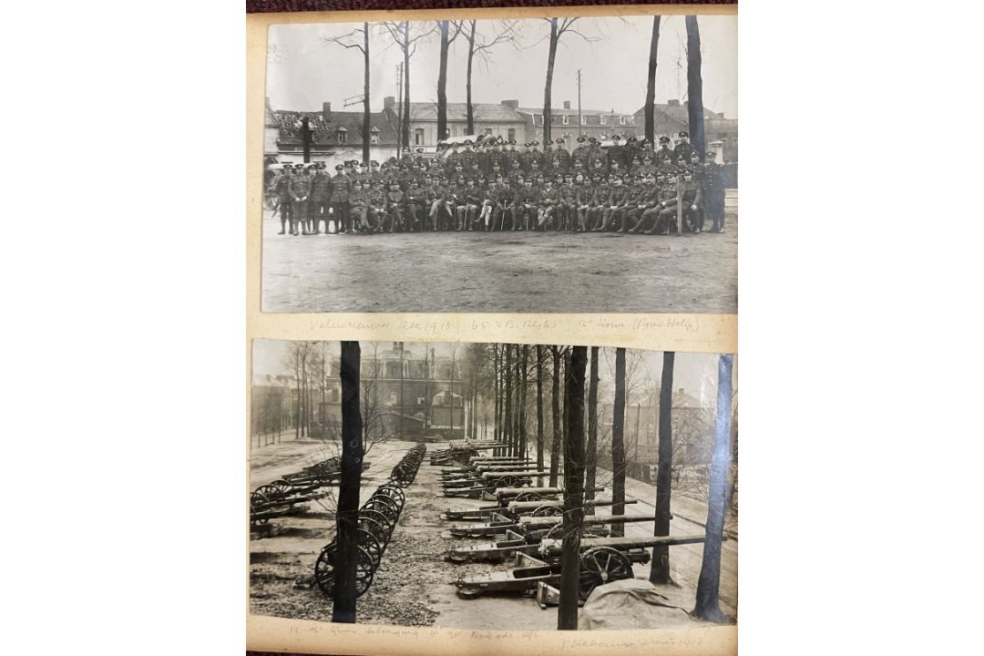 World War One: Album of photographs showing Artillery and Tommies in WWI compiled by Major C.D. - Image 6 of 7